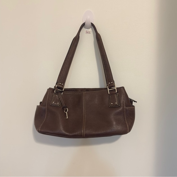 Fossil - Elegant Dark Brown Leather Shoulder Bag - Picture 5 of 8